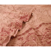 Sanskriti Vintage Sarees Peach/Red Printed 100% Pure Silk Sari 5yd Craft Sustainable Fabric
