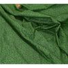Сари Sanskriti Vintage Green Zari Border Printed Pure Silk Sari Craft Sustainable Fabric