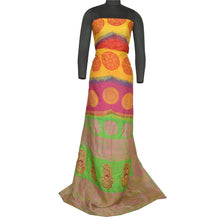 Load image into Gallery viewer, Sanskriti Vintage Sarees 5yd Pure Silk Quilting Felting Craft Fabric Print Sari
