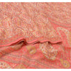 Sanskriti Vintage Sarees Blush-Pink Artificial Silk Printed Sari Craft Sustainable Fabric