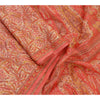 Sanskriti Vintage Sarees Blush-Pink Artificial Silk Printed Sari Craft Sustainable Fabric