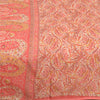 Sanskriti Vintage Sarees Blush-Pink Artificial Silk Printed Sari Craft Sustainable Fabric