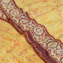 Load image into Gallery viewer, Sanskriti Vintage Sarees Cream/Red Batik Printed Pure Silk Sari 5yd Craft Fabric
