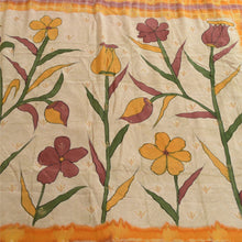Load image into Gallery viewer, Sanskriti Vintage Sarees Red Bandhani Print Embroidered Pure Silk Sari Fabric
