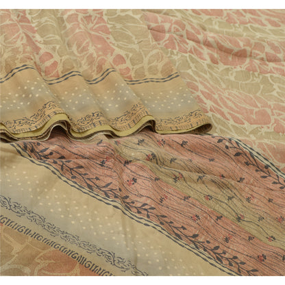 Sanskriti Vintage Sarees From India Multi Pure Silk Printed Sari Craft Sustainable Fabric
