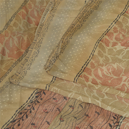 Sanskriti Vintage Sarees From India Multi Pure Silk Printed Sari Craft Sustainable Fabric