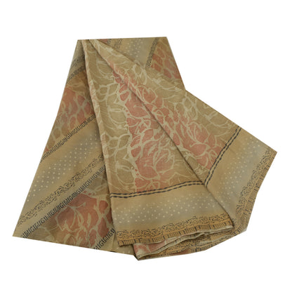 Sanskriti Vintage Sarees From India Multi Pure Silk Printed Sari Craft Sustainable Fabric