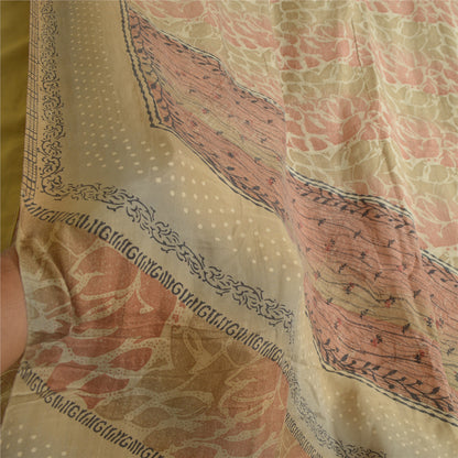 Sanskriti Vintage Sarees From India Multi Pure Silk Printed Sari Craft Sustainable Fabric