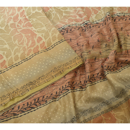 Sanskriti Vintage Sarees From India Multi Pure Silk Printed Sari Craft Sustainable Fabric