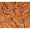 Sanskriti Vintage Sarees Red/Yellow Pure Silk Printed Sari Soft 5yd Craft Sustainable Fabric