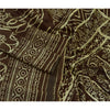 Sanskriti Vintage Sarees Brown 100% Pure Silk Printed Sari 5yd Soft Craft Sustainable Fabric