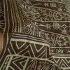 Sanskriti Vintage Sarees Brown 100% Pure Silk Printed Sari 5yd Soft Craft Sustainable Fabric