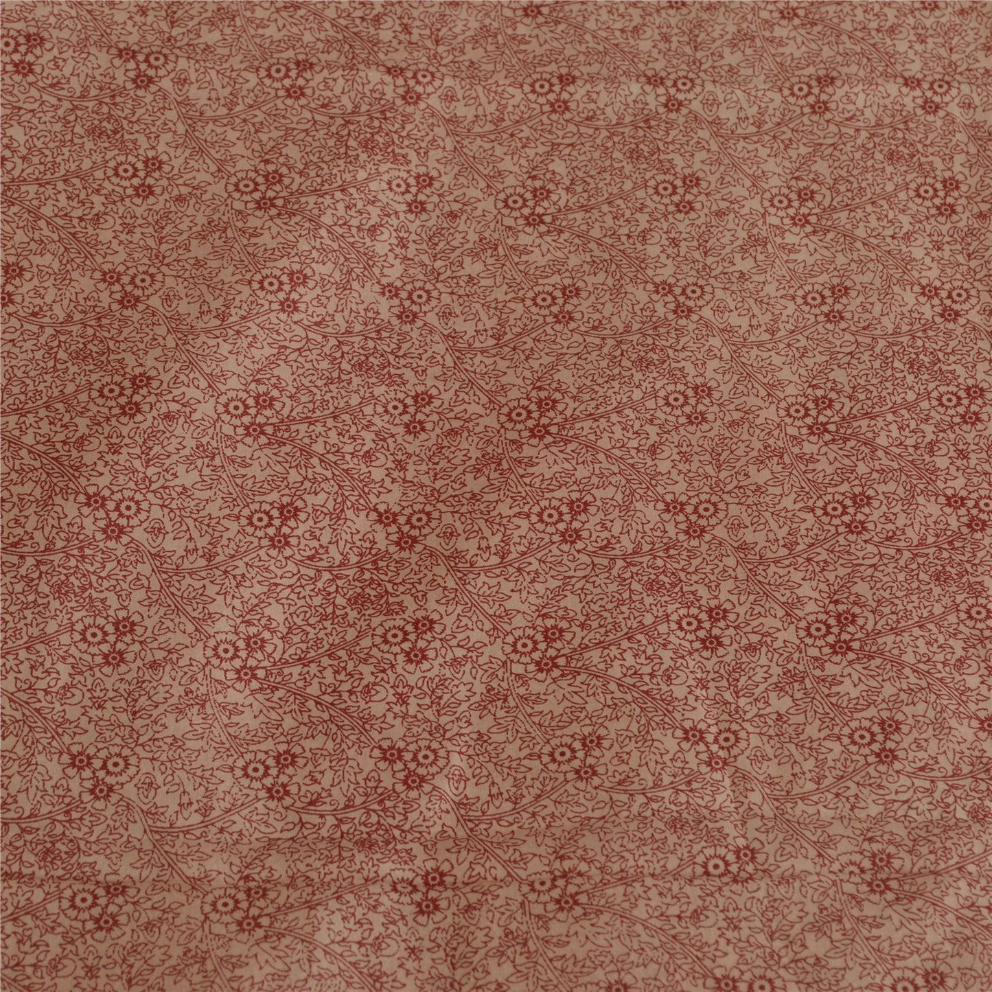 Санскритские винтажные сари индийское красное/кремовое чистое шелковое сари с принтом из экологически чистой ткани