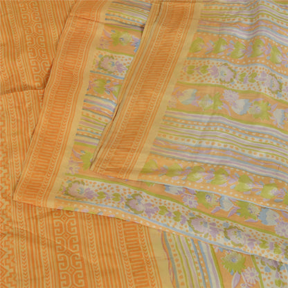 Sanskriti Vintage Sarees Quilting Felting Craft Sustainable Fabric Print 100% Pure Silk Sari