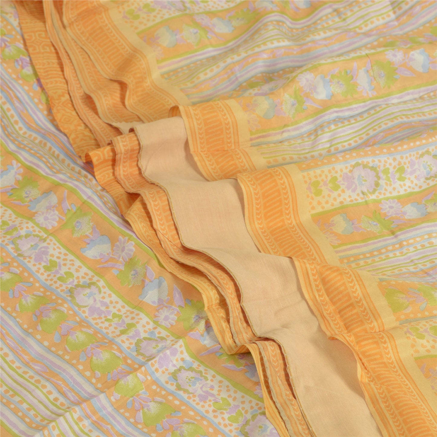 Sanskriti Vintage Sarees Quilting Felting Craft Sustainable Fabric Print 100% Pure Silk Sari