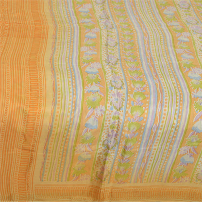 Sanskriti Vintage Sarees Quilting Felting Craft Sustainable Fabric Print 100% Pure Silk Sari