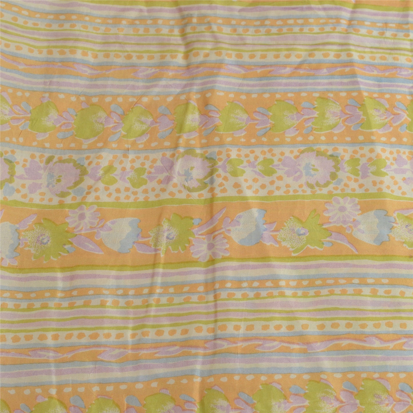 Sanskriti Vintage Sarees Quilting Felting Craft Sustainable Fabric Print 100% Pure Silk Sari