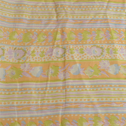 Sanskriti Vintage Sarees Quilting Felting Craft Sustainable Fabric Print 100% Pure Silk Sari