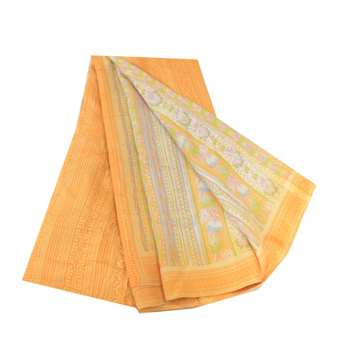 Sanskriti Vintage Sarees Quilting Felting Craft Sustainable Fabric Print 100% Pure Silk Sari