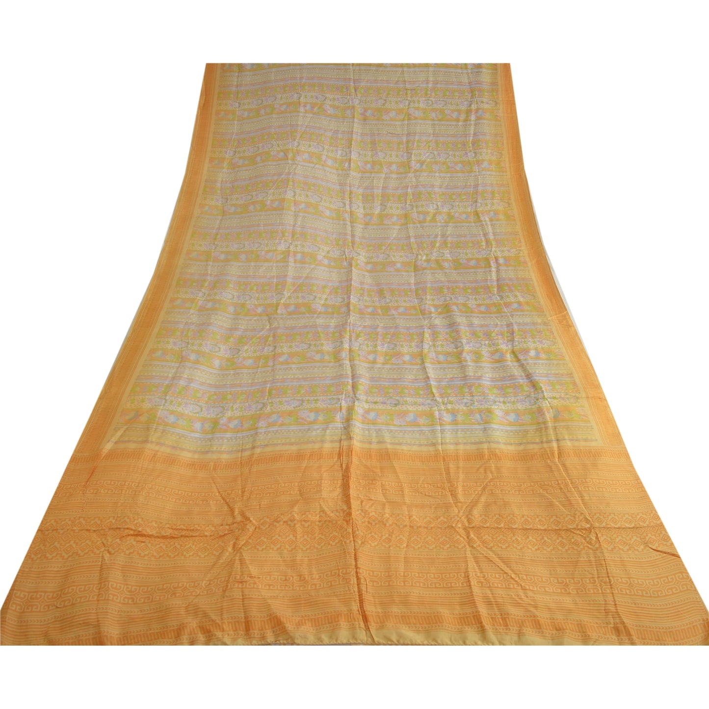Sanskriti Vintage Sarees Quilting Felting Craft Sustainable Fabric Print 100% Pure Silk Sari
