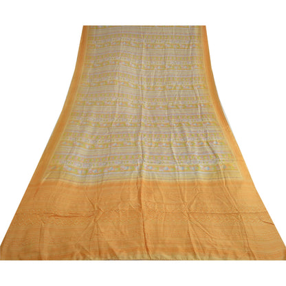 Sanskriti Vintage Sarees Quilting Felting Craft Sustainable Fabric Print 100% Pure Silk Sari