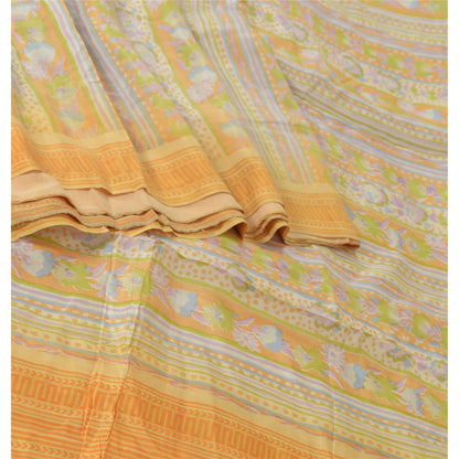 Sanskriti Vintage Sarees Quilting Felting Craft Sustainable Fabric Print 100% Pure Silk Sari