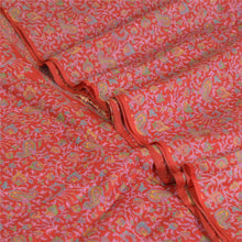 Load image into Gallery viewer, Sanskriti Vintage Sarees Red Quilting Felting Craft Fabric Pure Silk Print Sari
