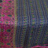 Sanskriti Vintage Sarees Blue/Pink Pure Silk Printed Sari Soft 5yd Craft Sustainable Fabric