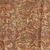 Sanskriti Vintage Sarees Red/Beige Pure Silk Printed Sari 5yd Soft Craft Sustainable Fabric