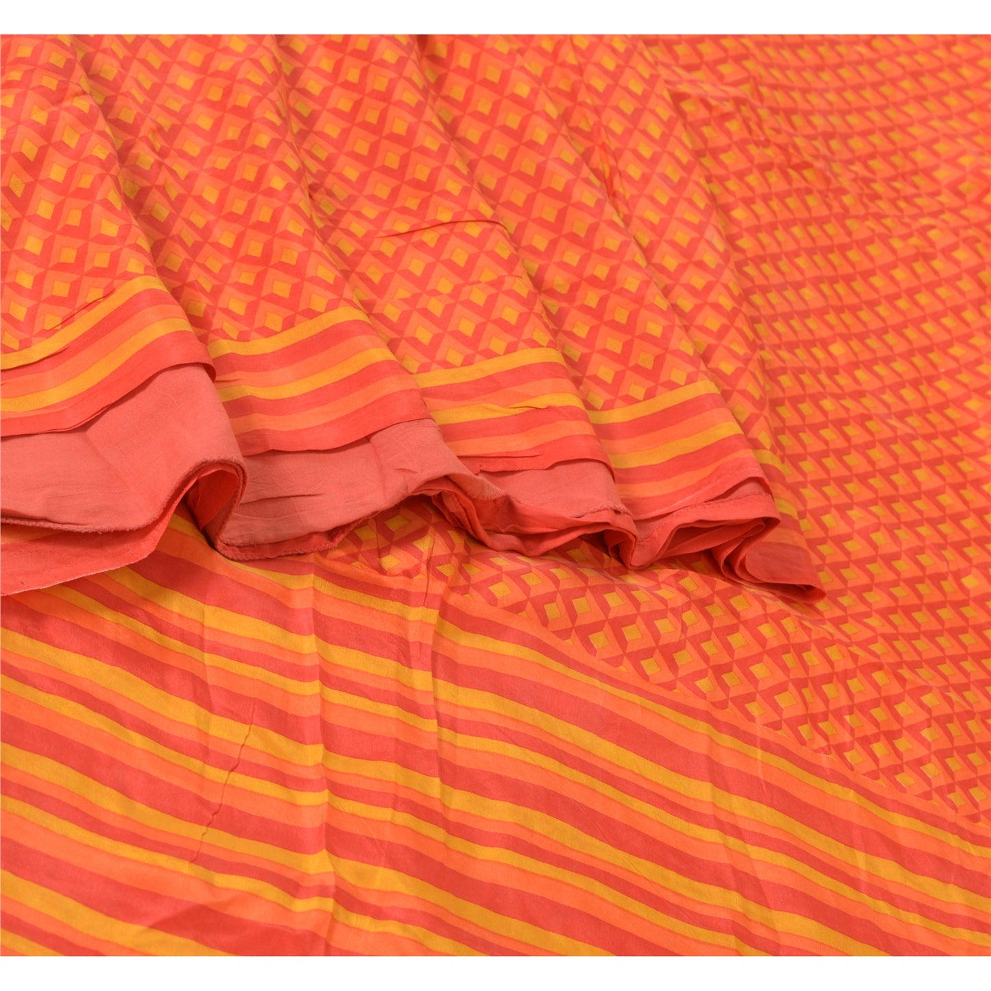 Sanskriti Vintage Sarees Pure Silk Quilting Felting Craft Sustainable Fabric Printed Sari