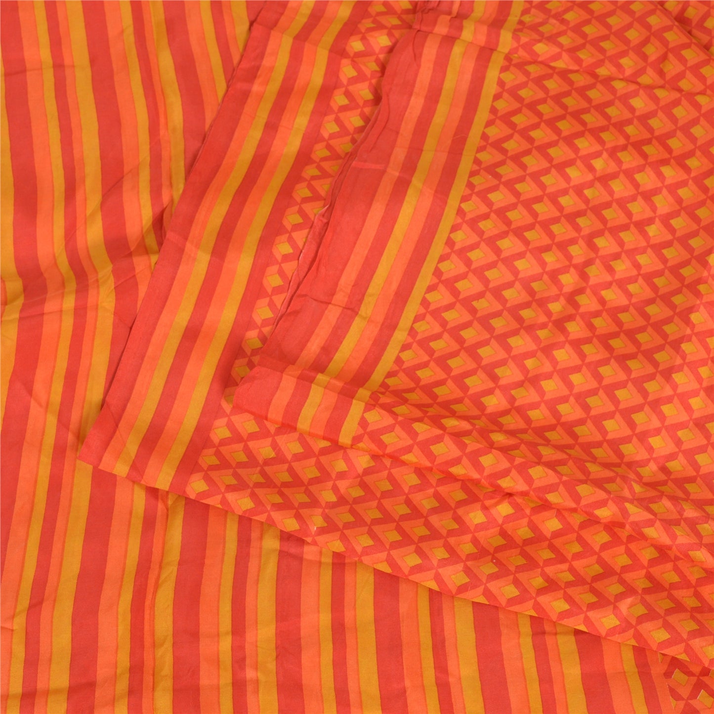 Sanskriti Vintage Sarees Pure Silk Quilting Felting Craft Sustainable Fabric Printed Sari