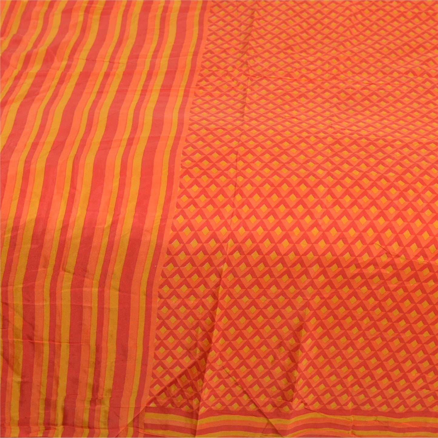 Sanskriti Vintage Sarees Pure Silk Quilting Felting Craft Sustainable Fabric Printed Sari