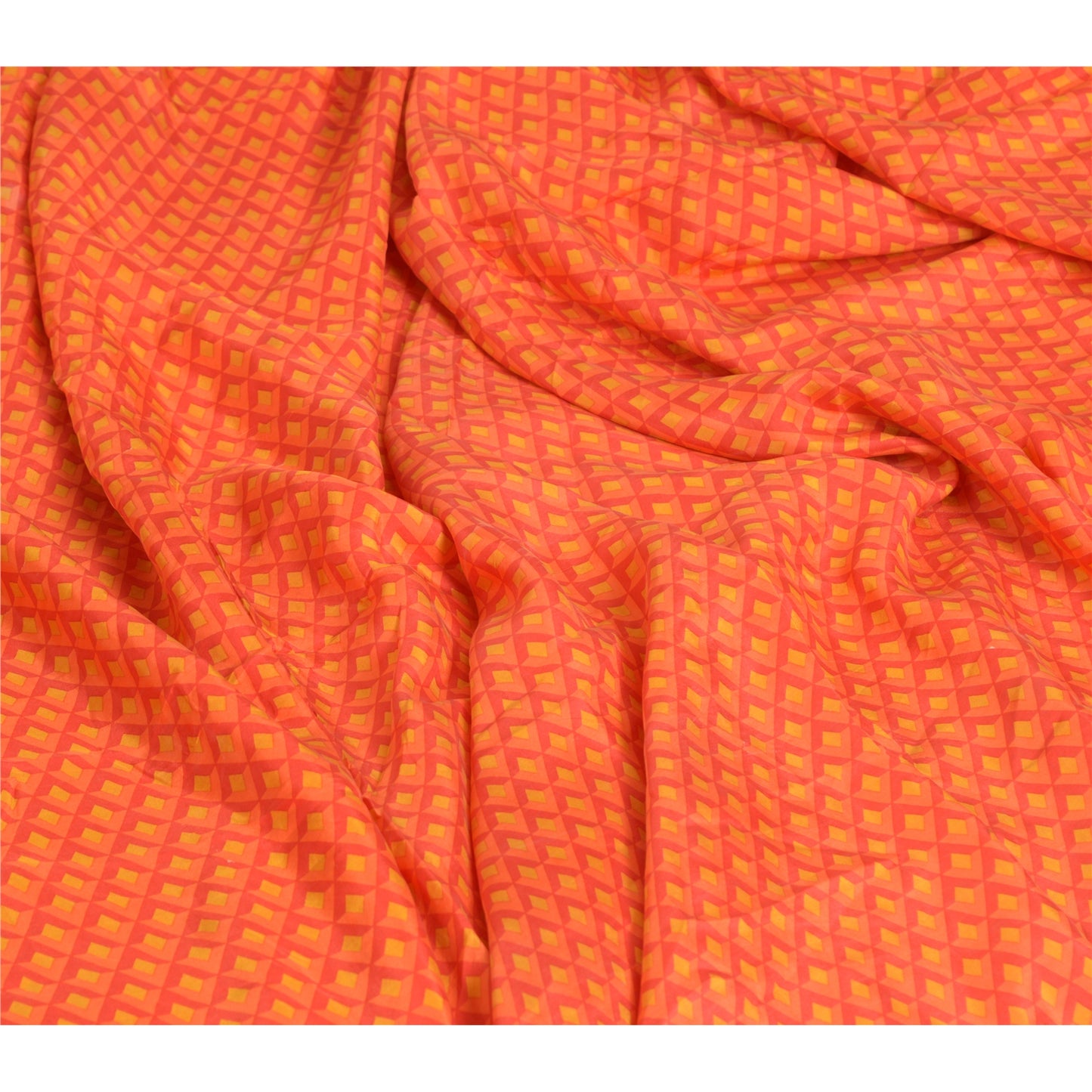 Sanskriti Vintage Sarees Pure Silk Quilting Felting Craft Sustainable Fabric Printed Sari