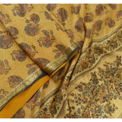 Sanskriti Vintage Sarees Quilting Felting Craft Sustainable Fabric Pure Silk Printed Sari