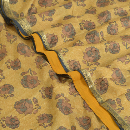 Sanskriti Vintage Sarees Quilting Felting Craft Sustainable Fabric Pure Silk Printed Sari