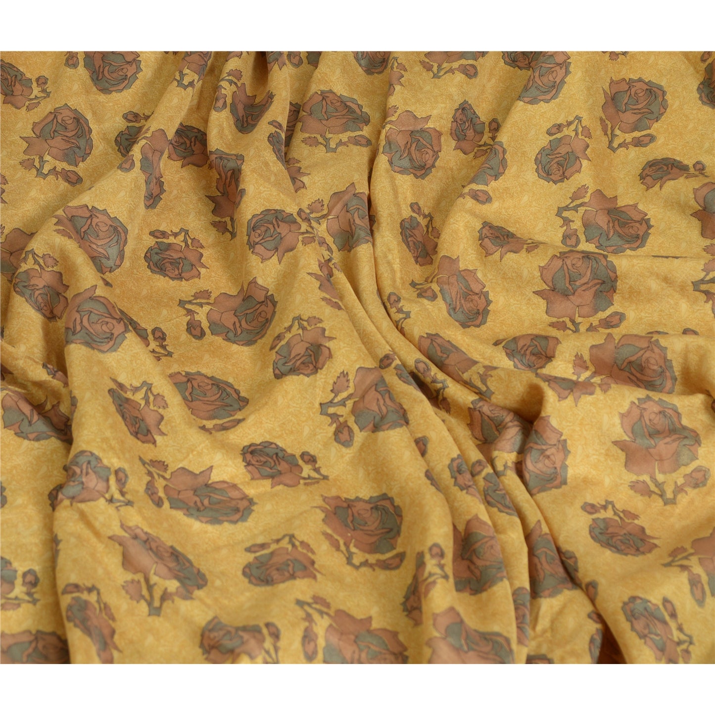 Sanskriti Vintage Sarees Quilting Felting Craft Sustainable Fabric Pure Silk Printed Sari
