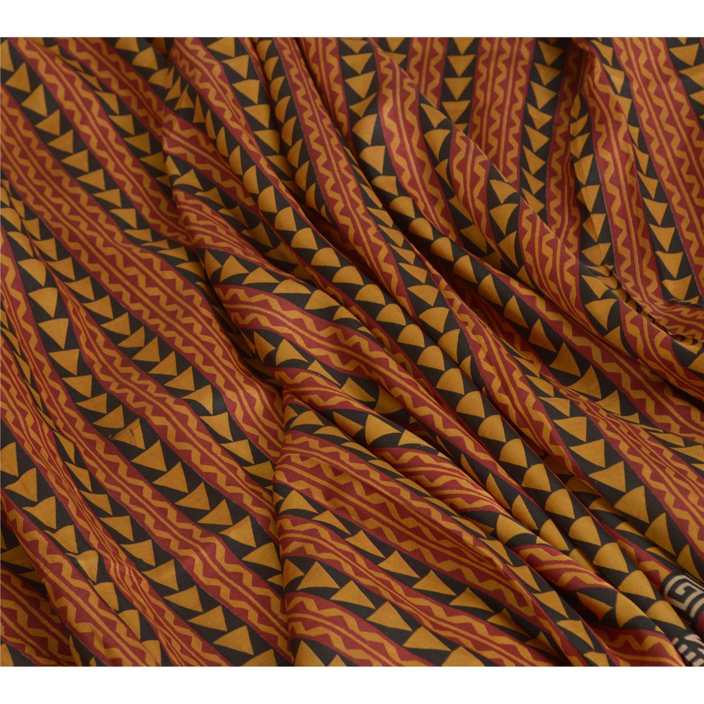 Sanskriti Vintage Sarees Pure Silk Quilting Felting Craft Sustainable Fabric 5yd Print Sari