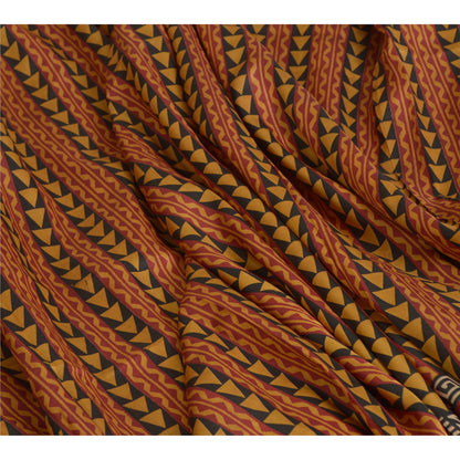 Sanskriti Vintage Sarees Pure Silk Quilting Felting Craft Sustainable Fabric 5yd Print Sari