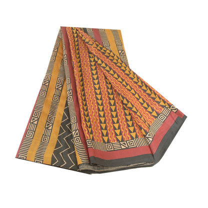 Sanskriti Vintage Sarees Pure Silk Quilting Felting Craft Sustainable Fabric 5yd Print Sari