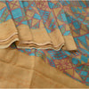 Sanskriti Vintage Sarees Indian Multi 100% Pure Silk Printed Sari Craft Sustainable Fabric
