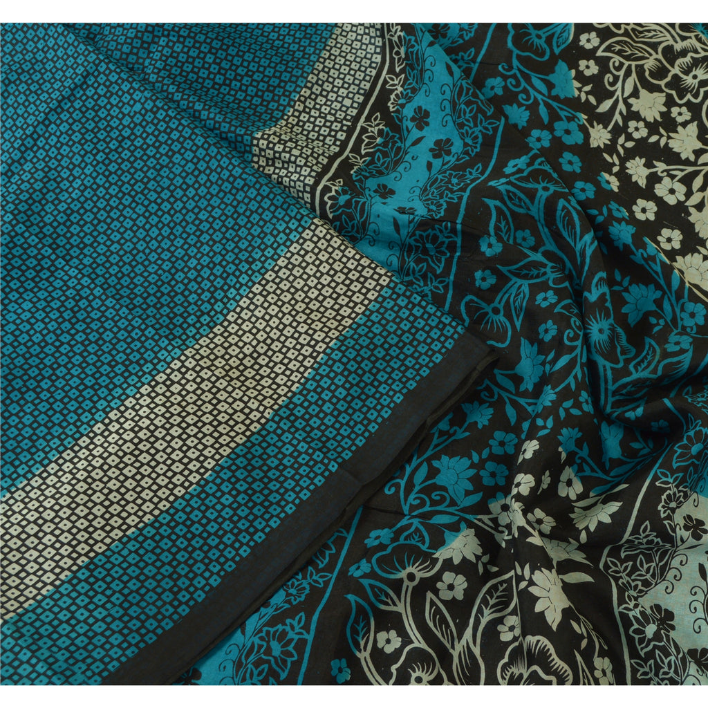 Санскритские винтажные сари из чистого шелка, стеганое валяние, рукоделие, устойчивая ткань, напечатанное сари