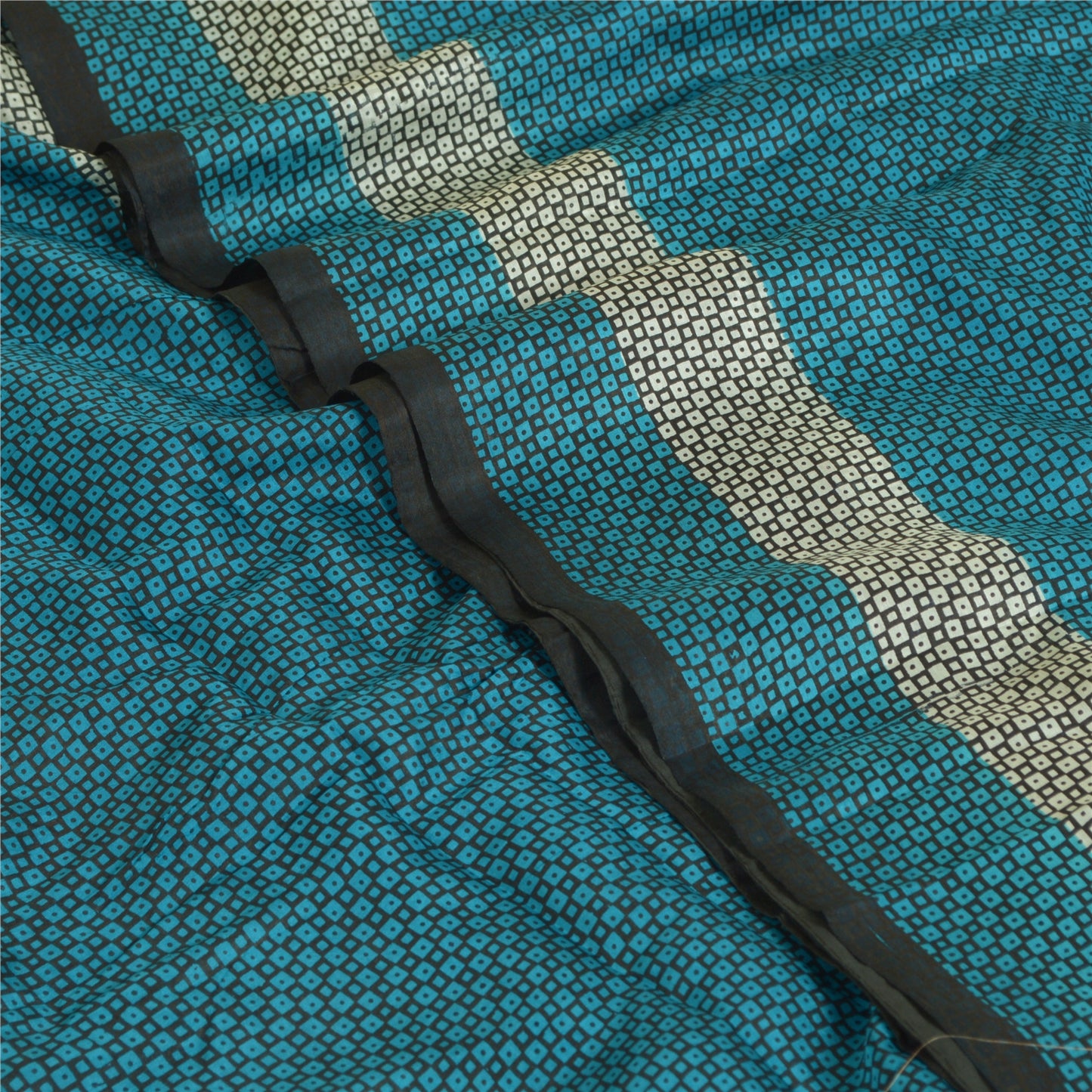 Санскритские винтажные сари из чистого шелка, стеганое валяние, рукоделие, устойчивая ткань, напечатанное сари