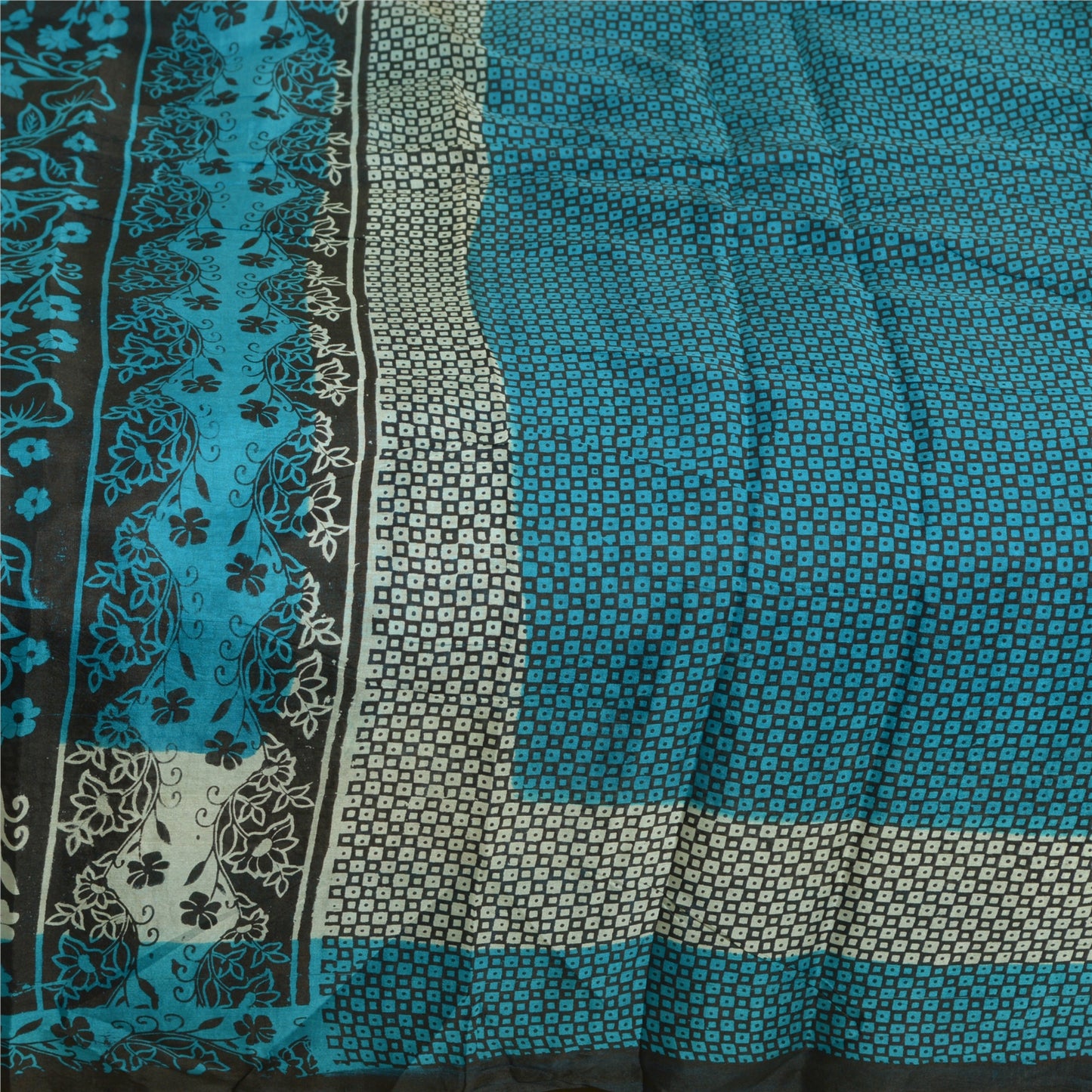 Санскритские винтажные сари из чистого шелка, стеганое валяние, рукоделие, устойчивая ткань, напечатанное сари