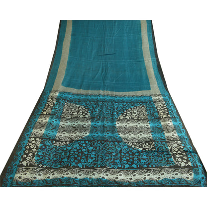 Санскритские винтажные сари из чистого шелка, стеганое валяние, рукоделие, устойчивая ткань, напечатанное сари