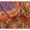 Sanskriti Vintage Sarees Purple 100% Pure Silk Printed Sari Floral Craft Sustainable Fabric