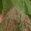 Sanskriti Vintage Green Indian Sarees 100% Pure Silk Printed Sari Craft Sustainable Fabric