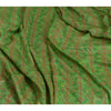 Sanskriti Vintage Green Indian Sarees 100% Pure Silk Printed Sari Craft Sustainable Fabric