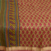 Sanskriti Vintage Brown Indian Sarees 100% Pure Silk Printed Sari Craft Sustainable Fabric