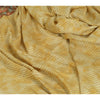 Sanskriti Vintage Sarees Ivory/Brown Pure Silk Printed Sari Floral Craft Sustainable Fabric