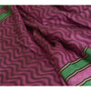 Sanskriti Vintage Sarees Indian Purple Pure Silk Printed Sari 5yd Craft Sustainable Fabric